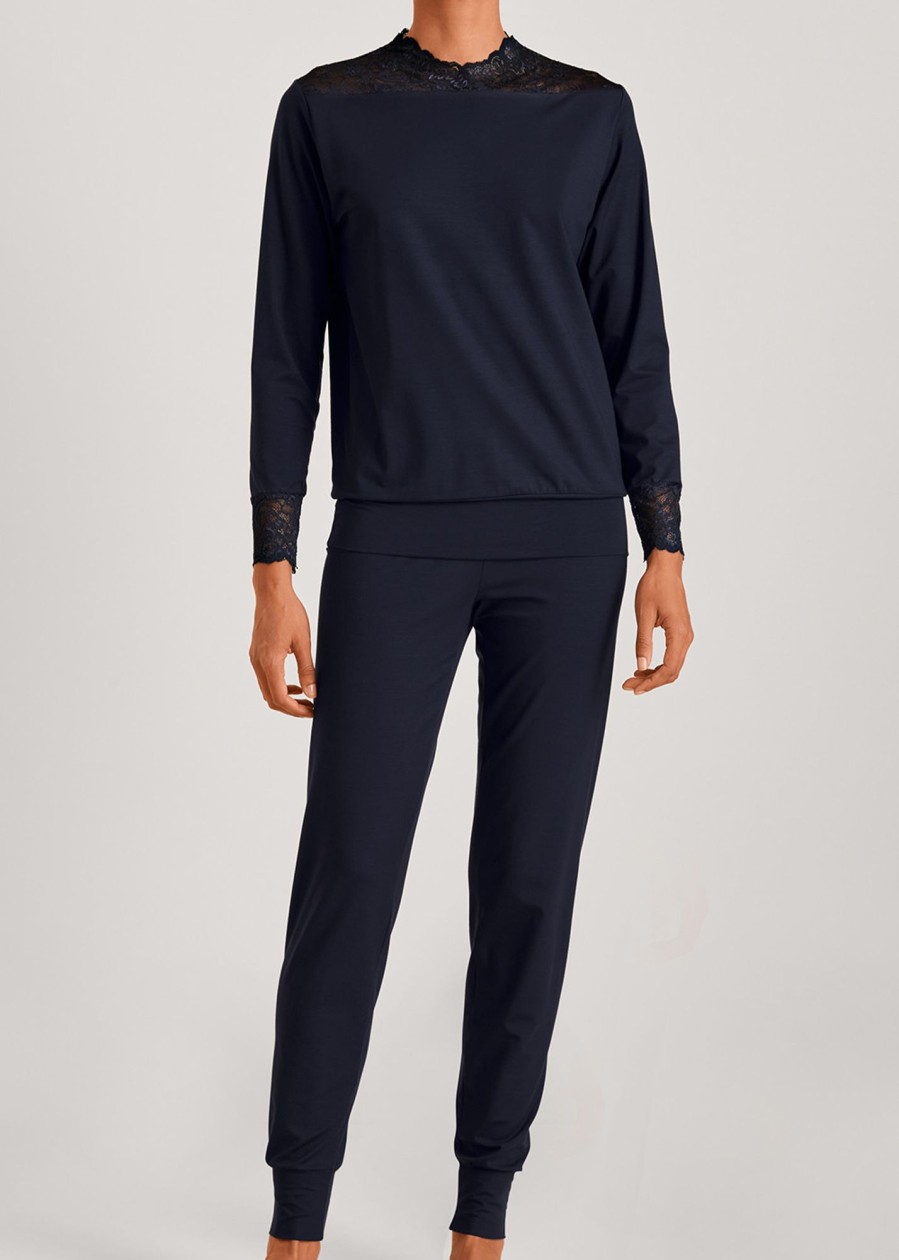 Nat Calida | Calida Elegant Dreams Dark Lapis Blue Pyjamas Xxs-L