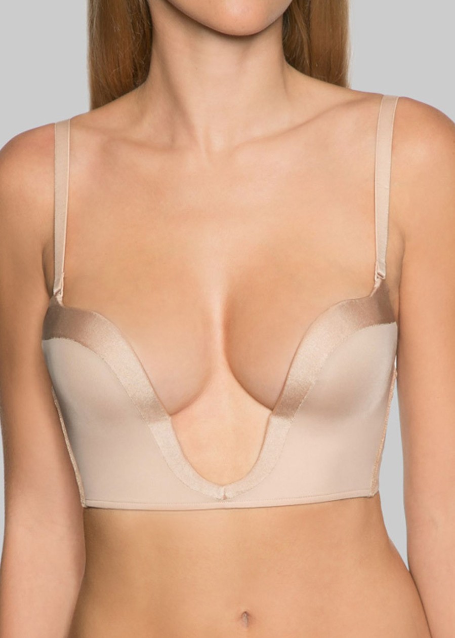 Underklader Wonderbra | Wonderbra Ultimate Plunge Push-Up Bh A-G Skal Beige