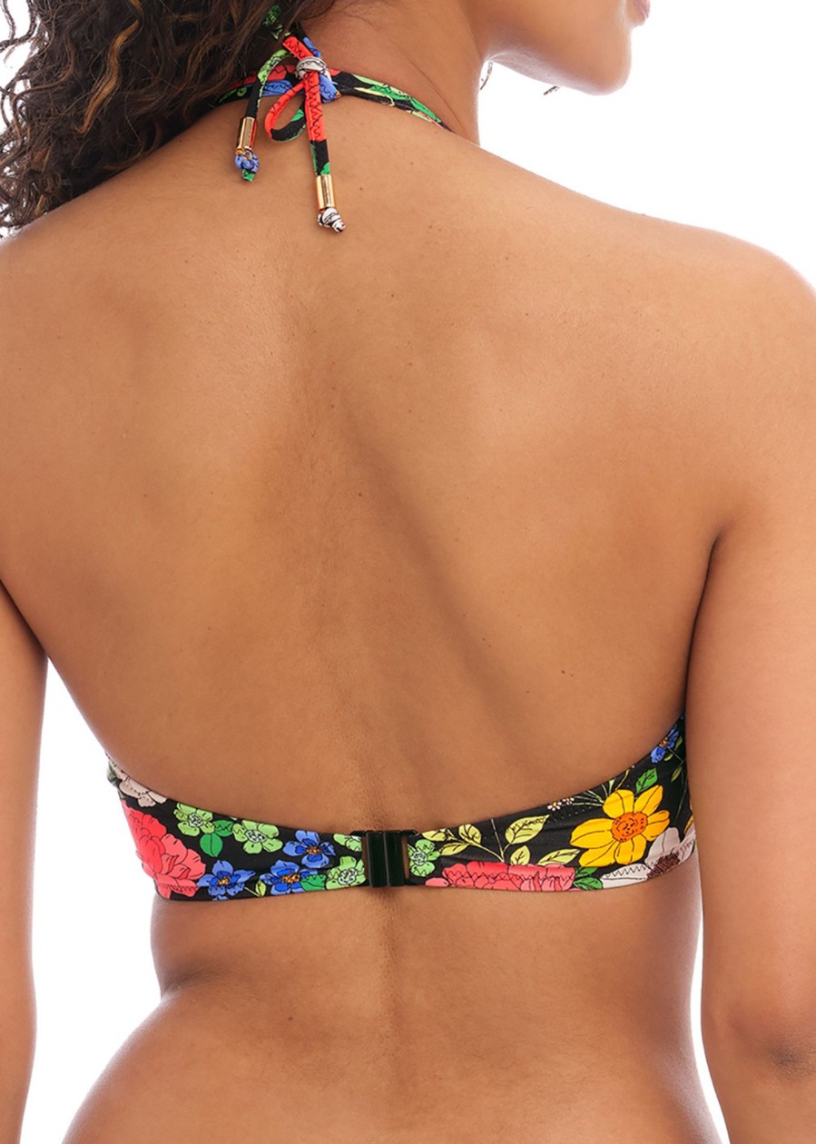 Badetoj Freya | Freya Swim Floral Haze Bikinioverdel Halterneck D-H Kupa Multi