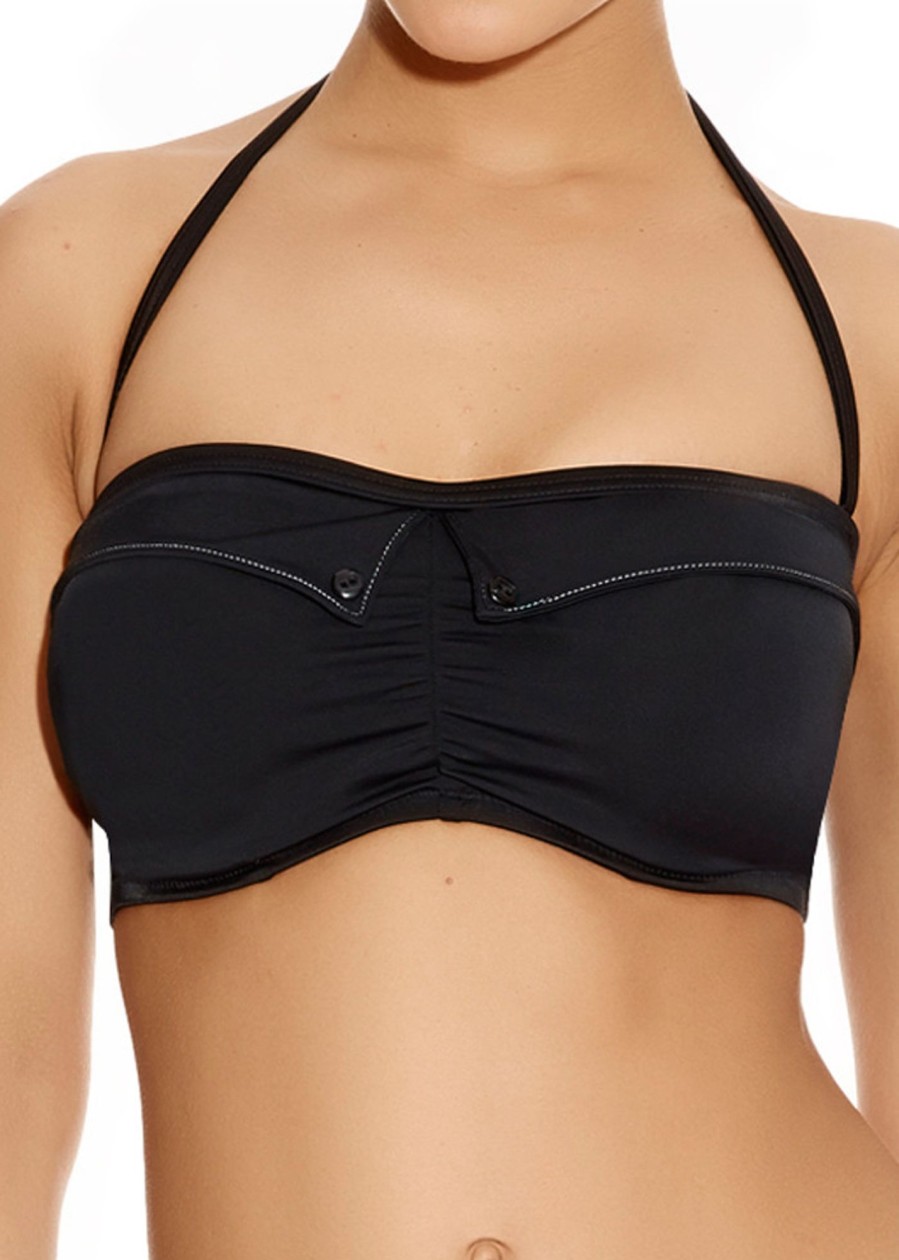 Badetoj Freya | Freya Swim Fever Bandeau Bikini Top D-J Skal Sort