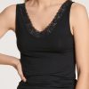 Toj Calida | Calida Natural Comfort Lace Black Tank Top Xxs-L