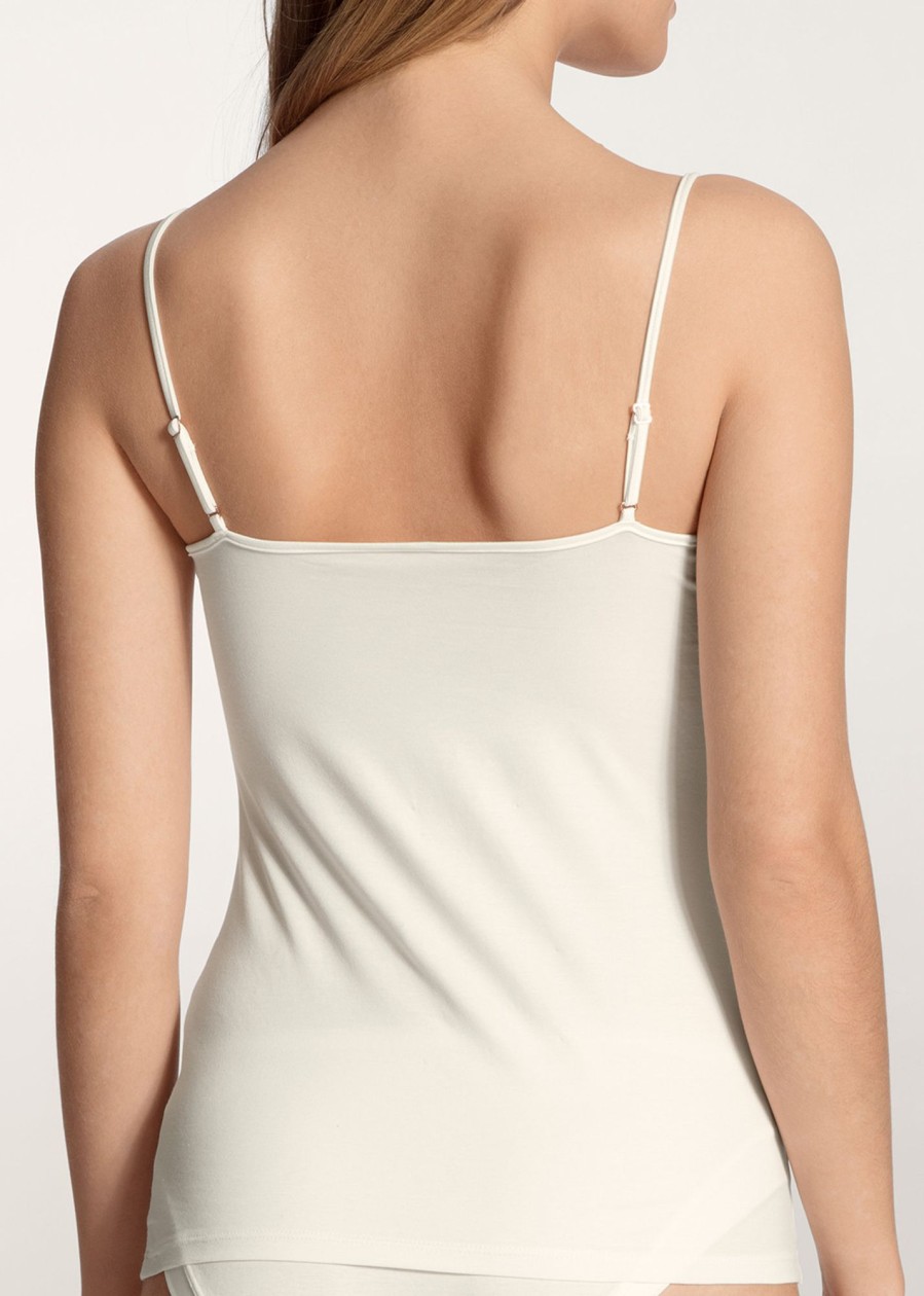 Toj Calida | Calida Cate Alabaster Creme Spaghetti Top Xxs-L