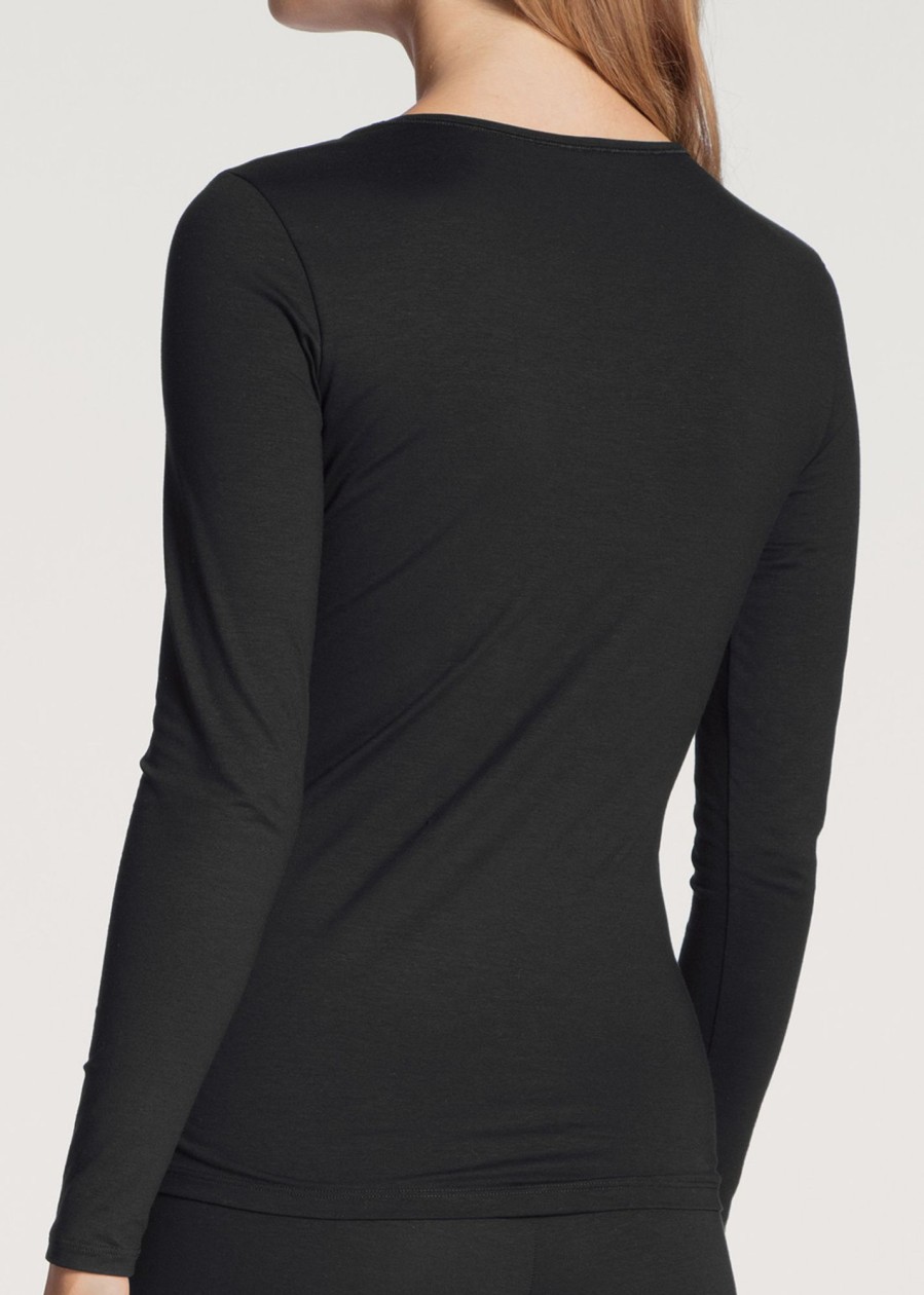 Toj Calida | Calida Natural Comfort Top Long Sleeve Black