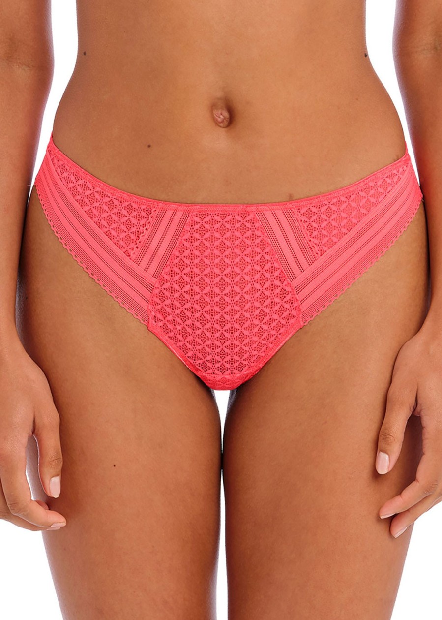 Underklader Freya | Freya Viva Lace Sunkissed Coral Brasiliansk Stringtrosa Xs-Xl