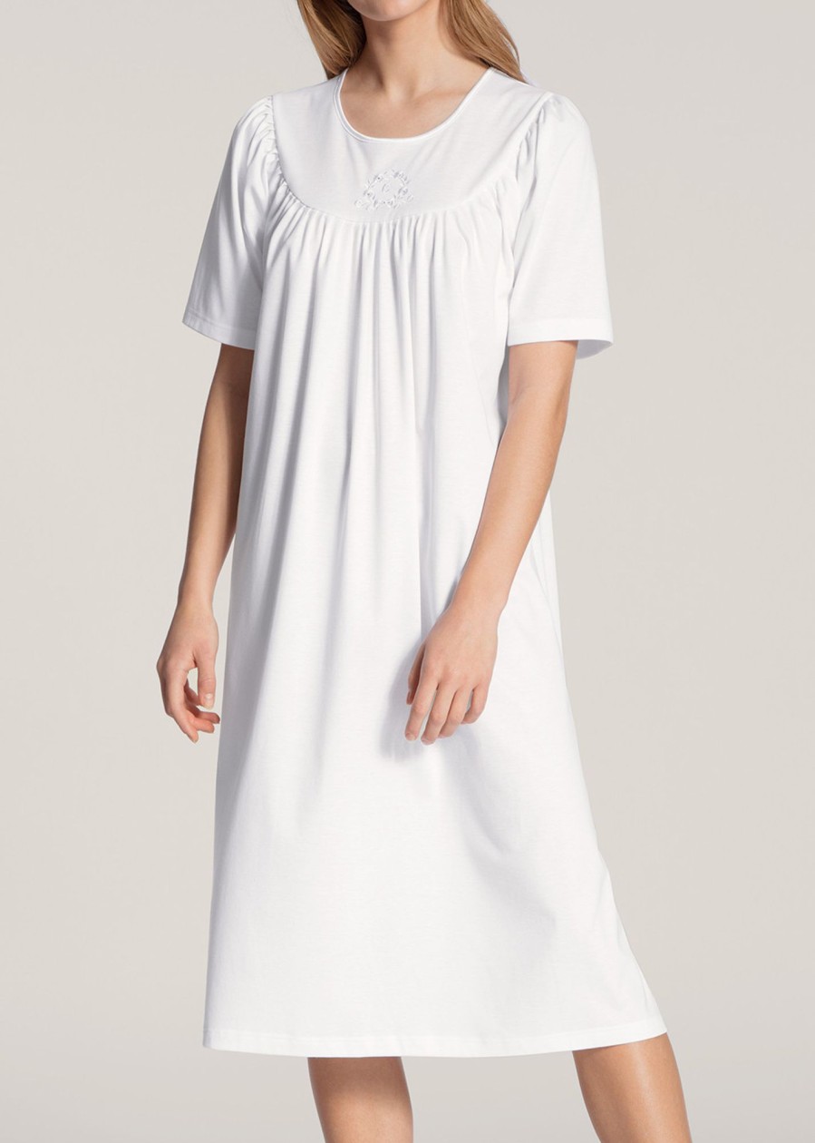 Nat Calida | Calida Soft Cotton White Nattlinne Xs-Xl