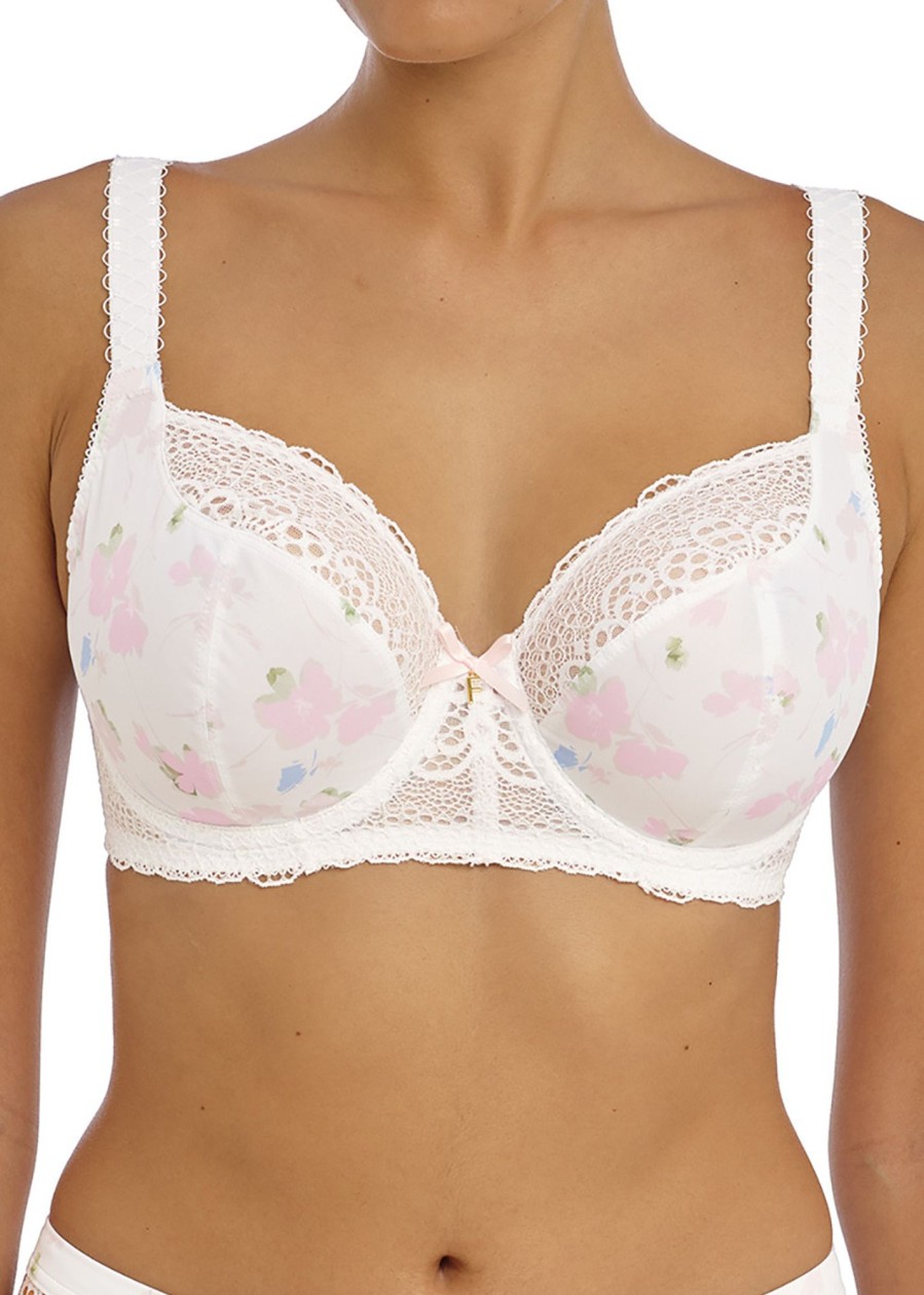 Underklader Freya | Freya Daydreaming Flora White Balconette Bh J-O Kupa