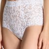 Underklader Calida | Calida Natural Comfort Lace White Brieftrosa Med Hog Midja Xs-L