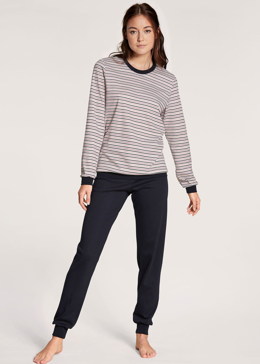 Nat Calida | Calida Midnight Stripes Dark Lapis Blue Pyjamas Xs-L