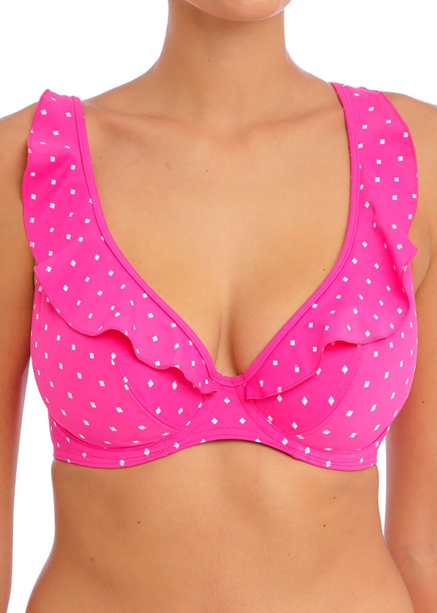 Badetoj Freya | Freya Swim Jewel Cove Raspberry Bikinioverdel High Apex D-M Kupa