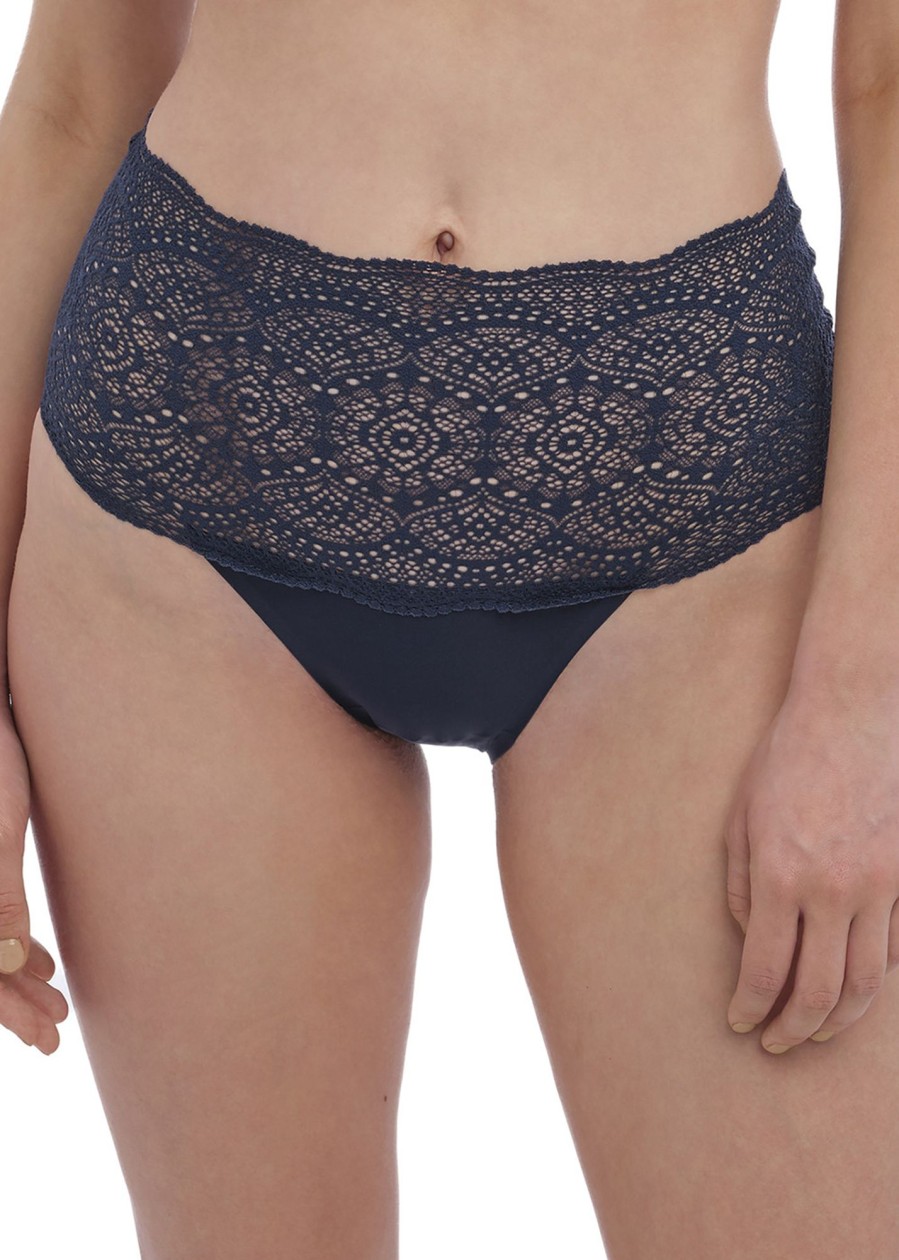 Underklader Fantasie | Fantasie Lace Ease Navy Invisible Brieftrosor One Size