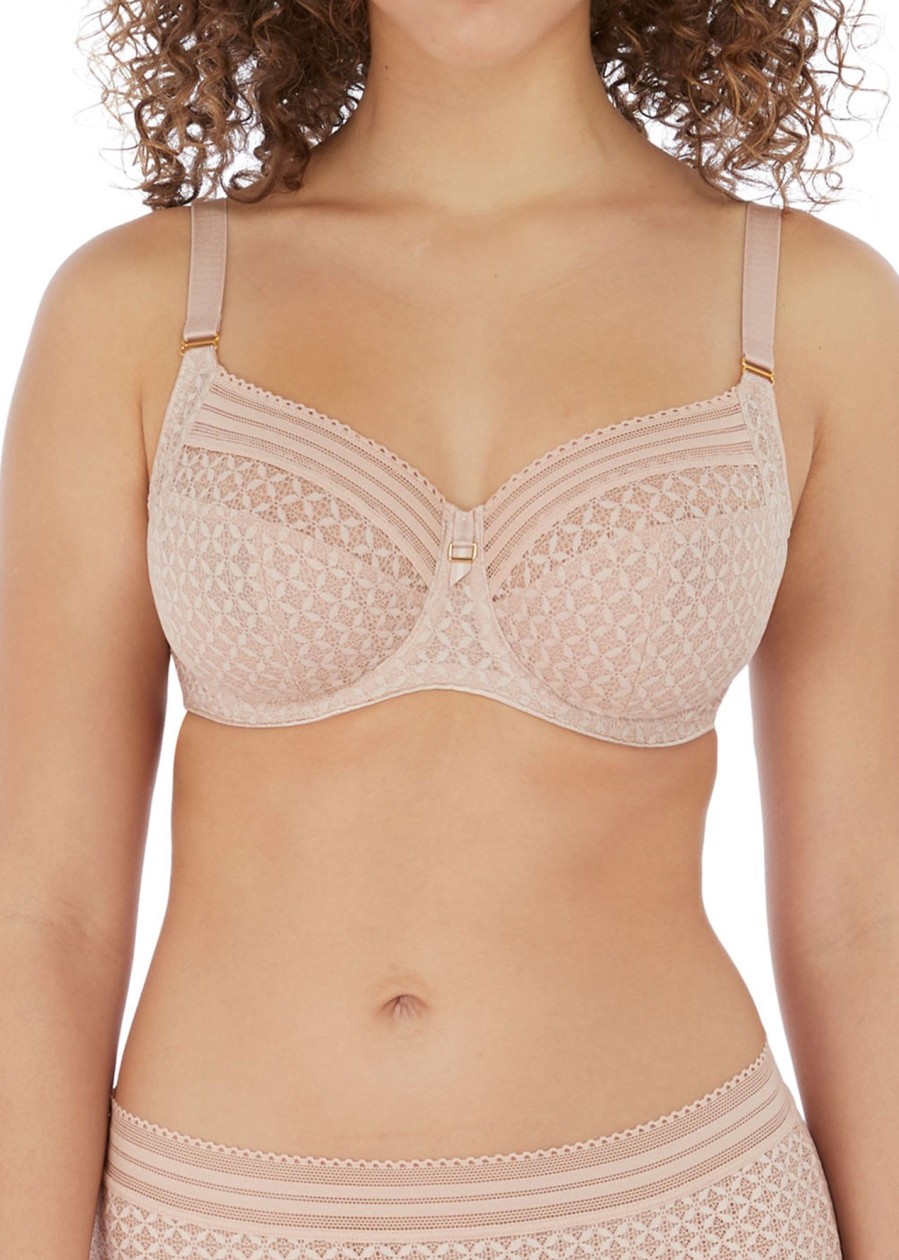 Underklader Freya | Freya Viva Lace Fullkupa Bh Med Sidsupport D-O-Kupa Beige