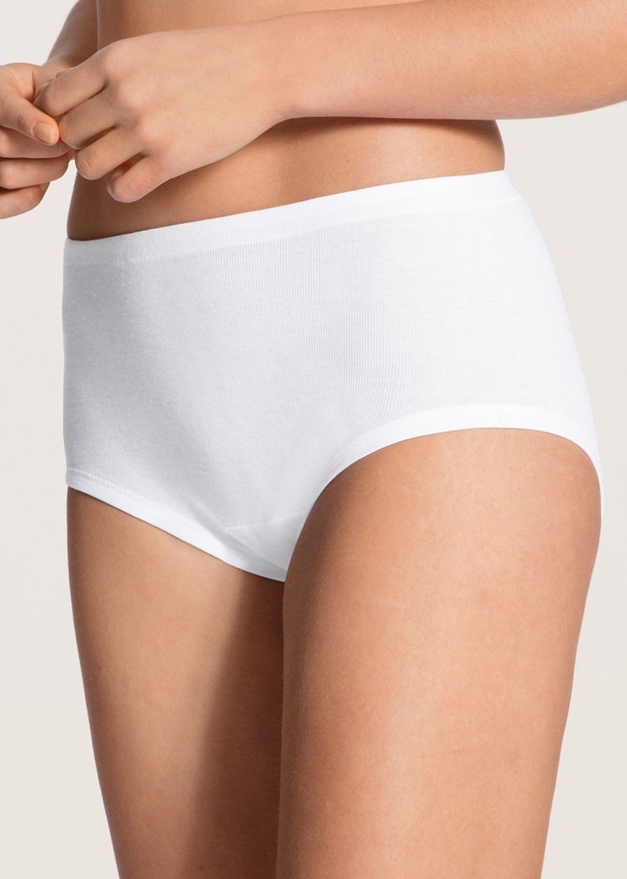 Underklader Calida | Calida Slip/Hosen Midi-Brief Trusse 38-50 Hvid