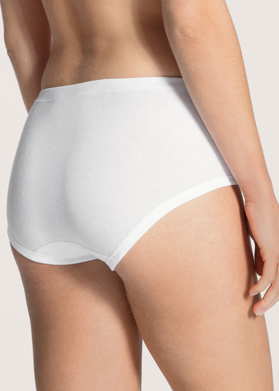 Underklader Calida | Calida Slip/Hosen Midi-Brief Trusse 38-50 Hvid