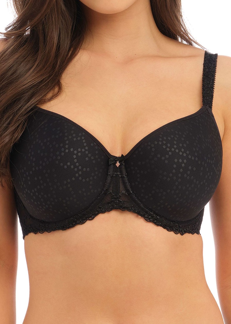 Underklader Fantasie | Fantasie Ana Black Formpressad Bh D-K Kupa