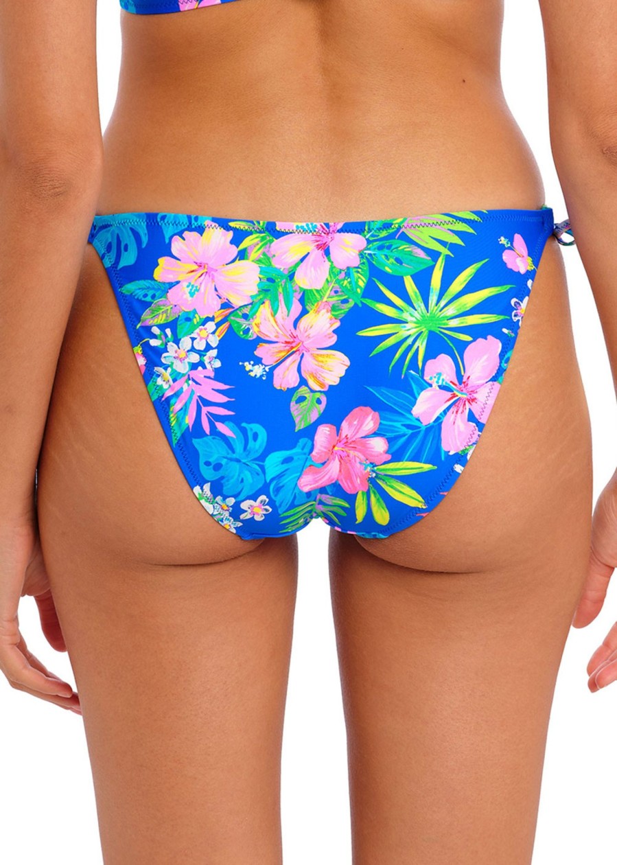 Badetoj Freya | Freya Swim Hot Tropics Blue Bikiniunderdel Med Sidknytning Xs-Xl