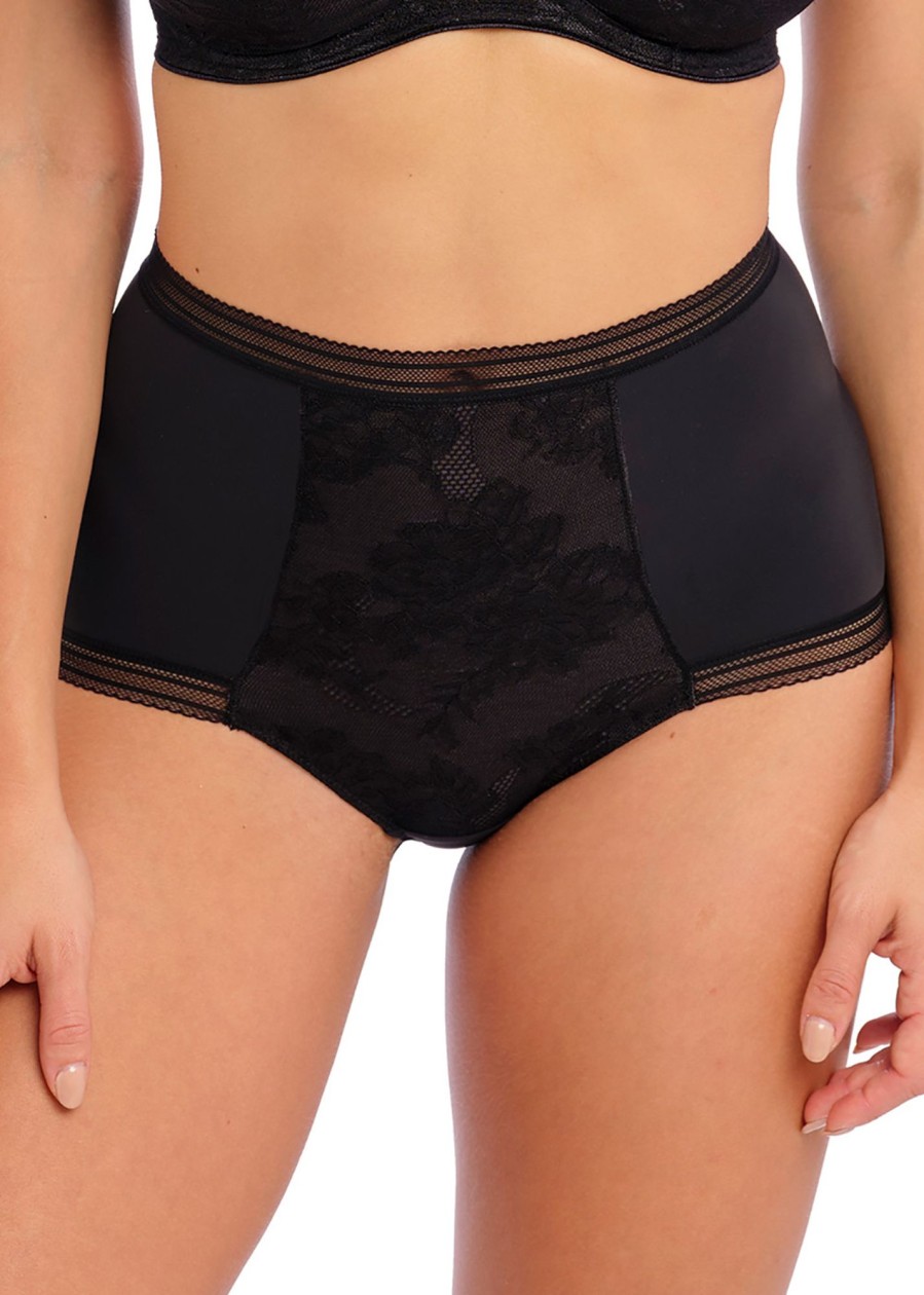 Underklader Fantasie | Fantasie Fusion Lace Black Brieftrosa Med Hog Midja Xs-Xxl