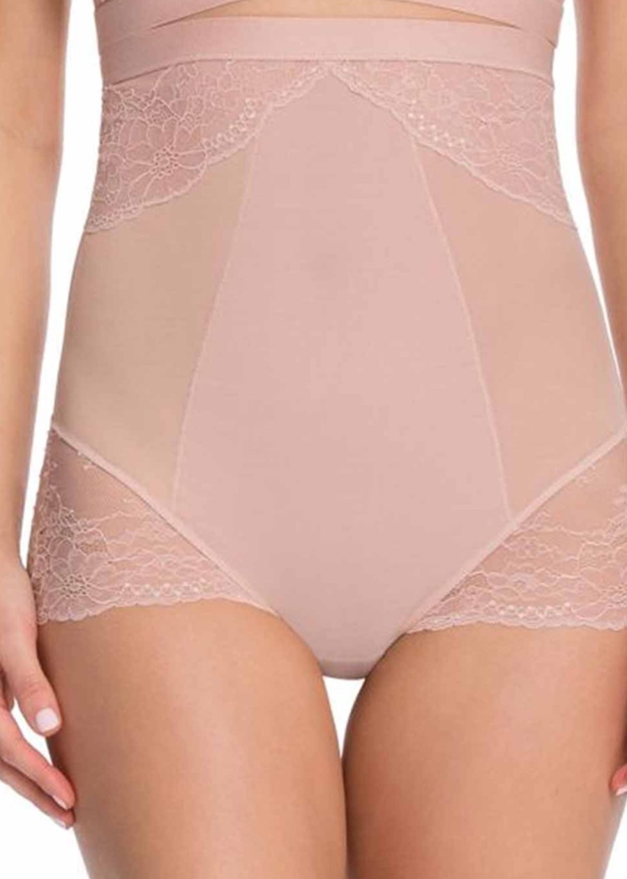 Underklader Spanx | Spanx Spotlight On Lace Brief Trusse Hoj Talje S-L Sort