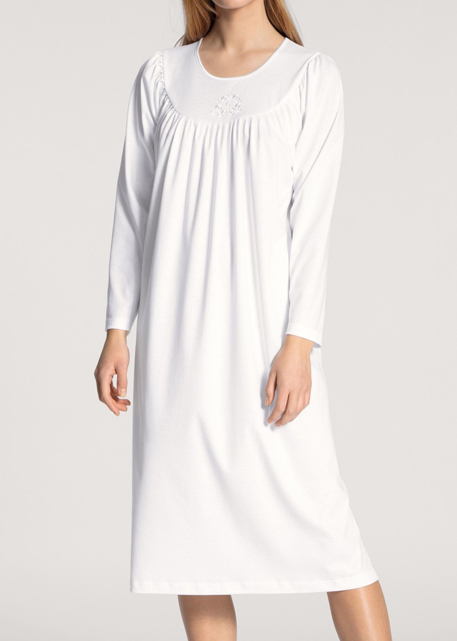 Nat Calida | Calida Soft Cotton White Nattlinne Xs-Xl