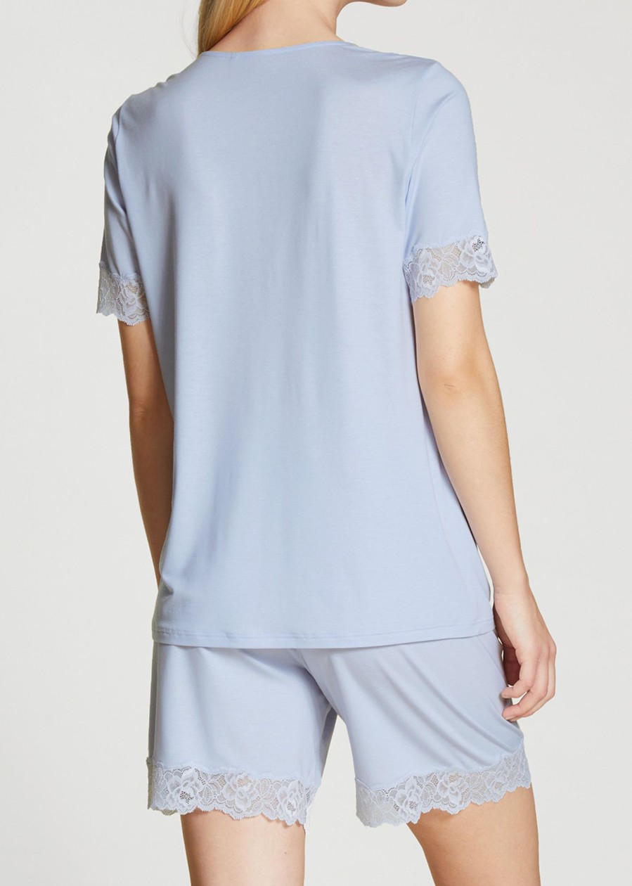 Nat Calida | Calida Elegant Dreams Harmony Blue Kort Pyjamas Xxs-L