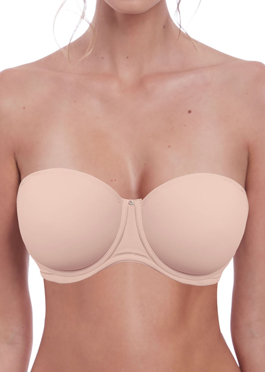 Underklader Fantasie | Fantasie Aura Natural Beige Formpressad Axelbandslos Bh D-J Kupa