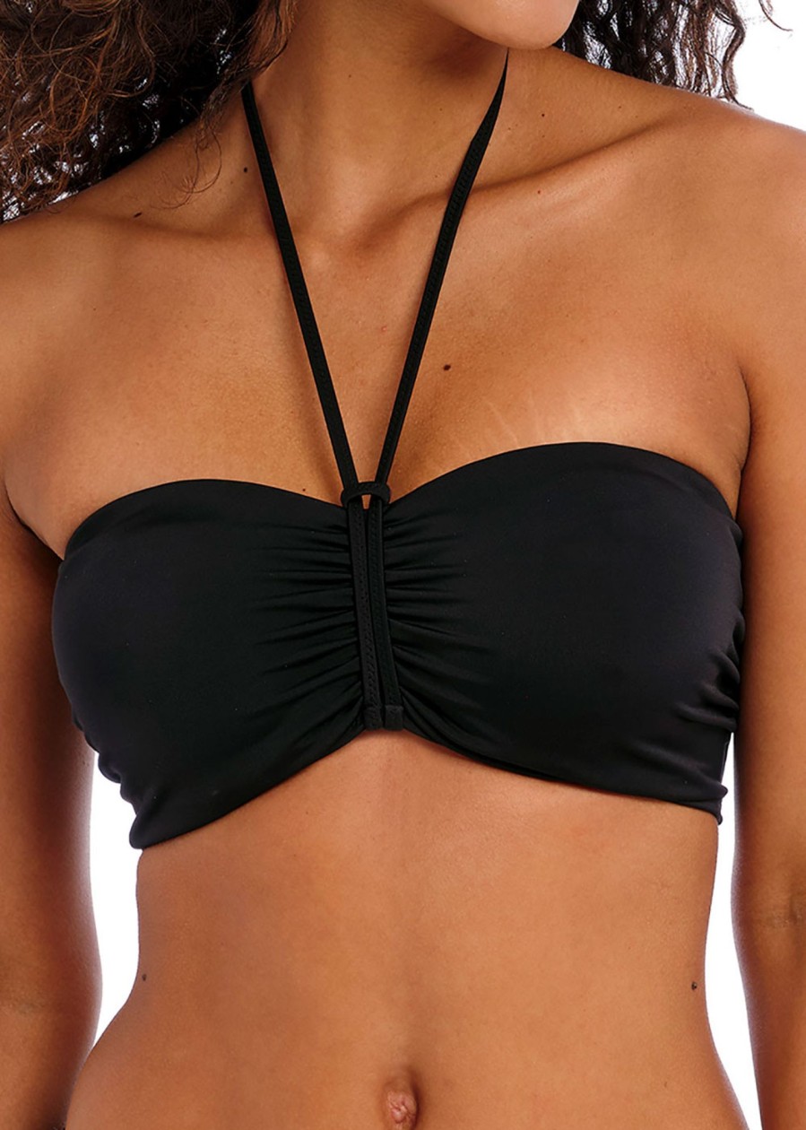 Badetoj Freya | Freya Swim Jewel Cove Plain Black Bikinioverdel Bandeau C-I-Kupa