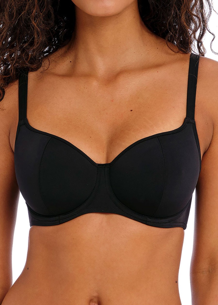 Badetoj Freya | Freya Swim Jewel Cove Plain Black Bikinioverdel D-L-Kupa