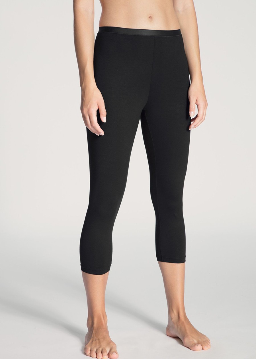 Toj Calida | Calida Natural Comfort Black 3/4 Leggings Xs-L