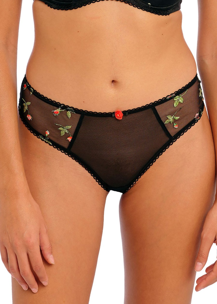 Underklader Freya | Freya Rose Blossom Black Stringtrosa Xs-Xl