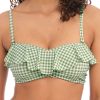 Badetoj Freya | Freya Swim Check In Khaki Bandeau Bikinioverdel D-I Kupa Monstrad