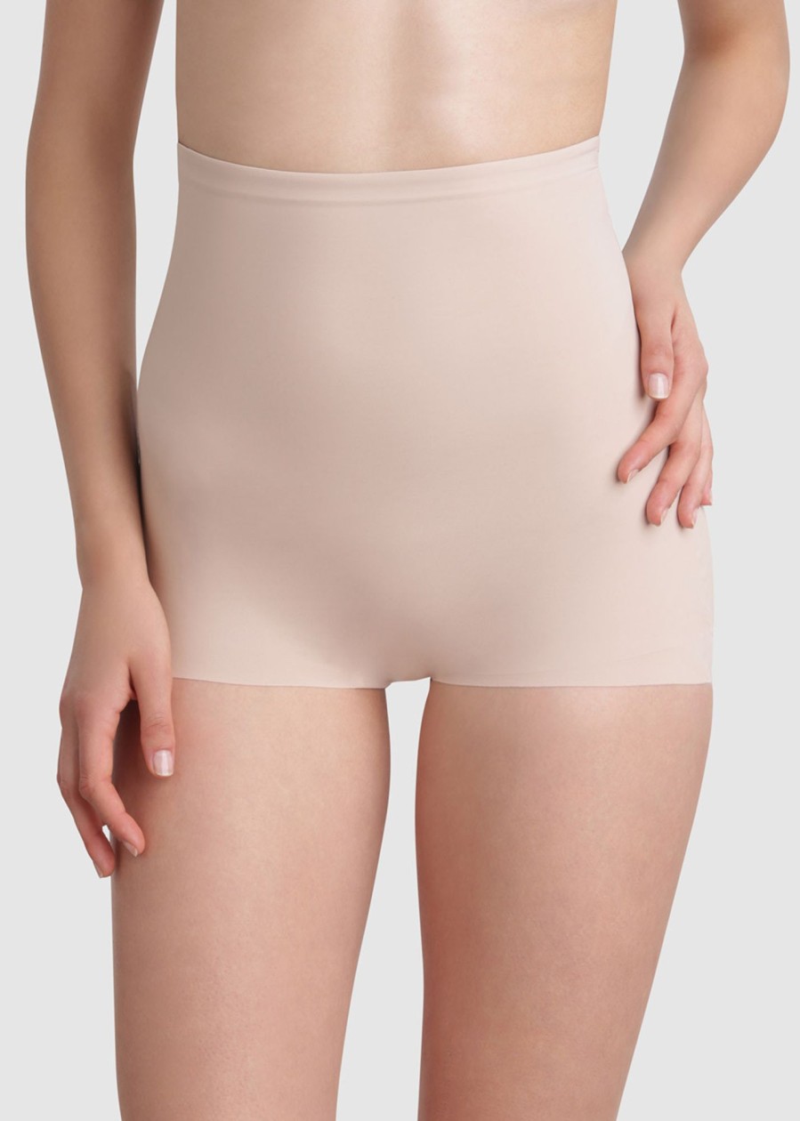 Shapewear Maidenform | Maidenform Sleek Smoothers Shapingtrosa Med Hog Midja S-2Xl Beige