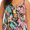 Badetoj Elomi | Elomi Swim Tropical Falls Black Bygelfri Tankini 42-52