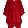 Toj Damella | Damella Poncho Ruby Red One Size