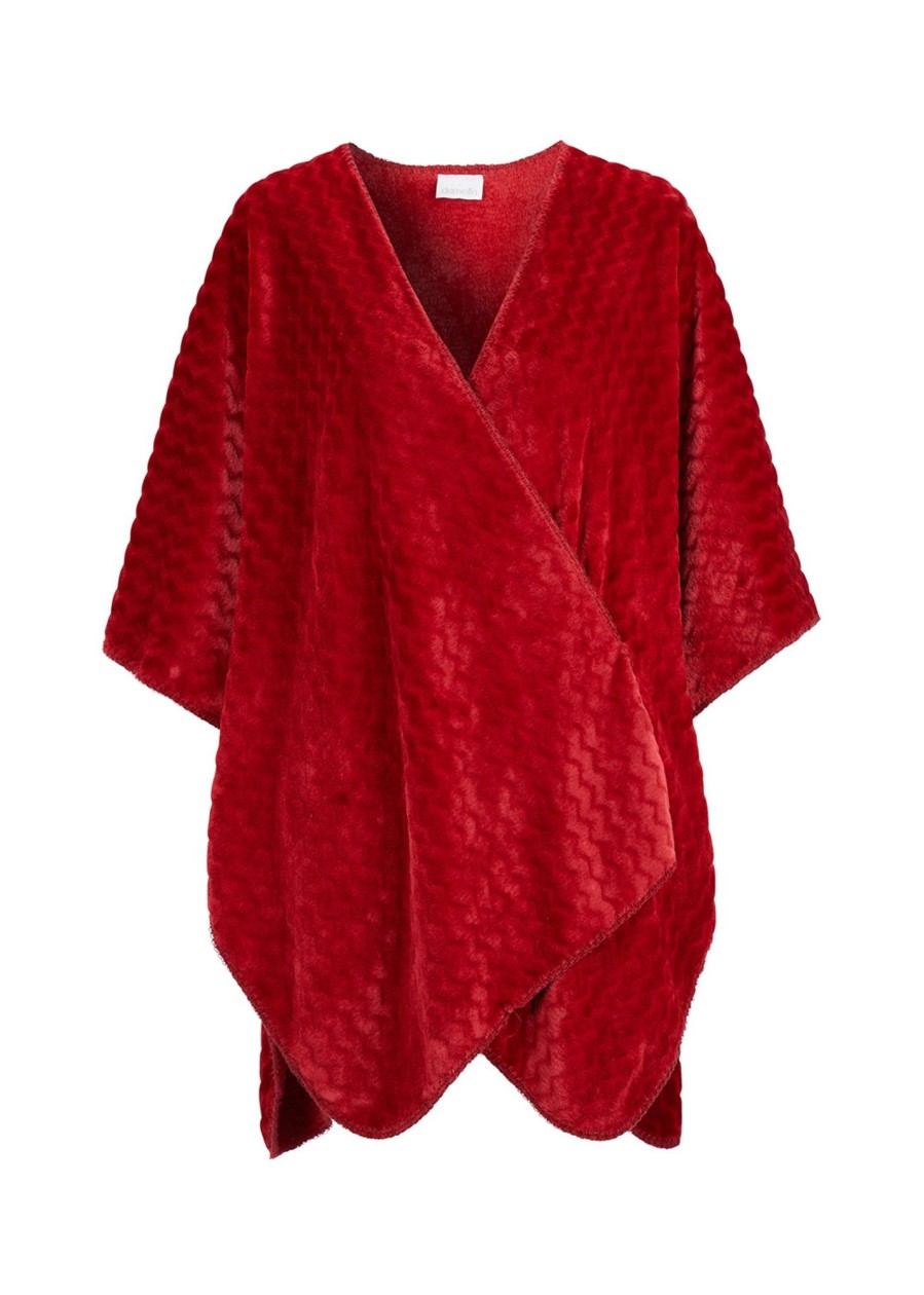 Toj Damella | Damella Poncho Ruby Red One Size