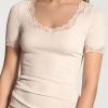 Toj Calida | Calida Richesse Short-Sleeve Top Xs-L Cream