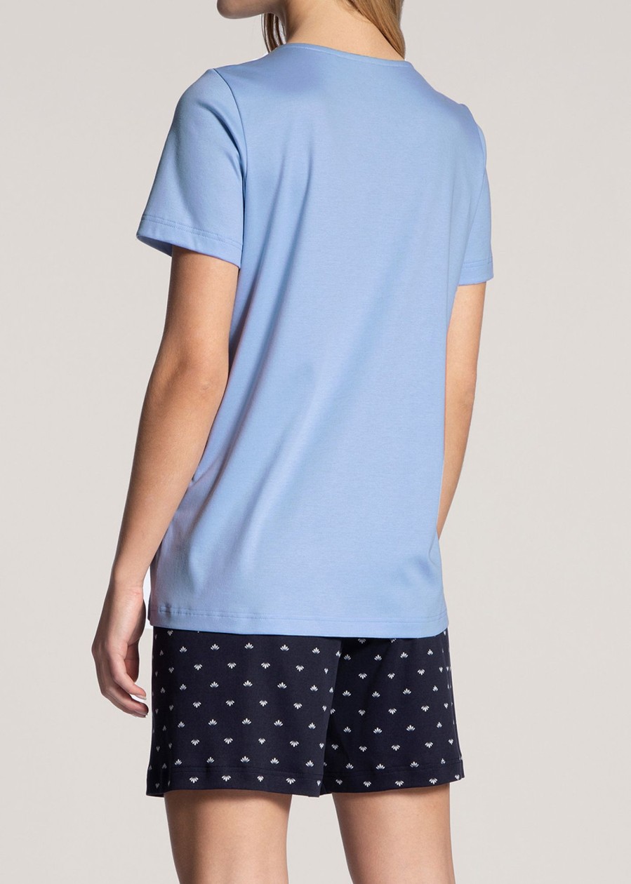 Nat Calida | Calida Night Lovers Dark Lapis Blue Kort Pyjamas Xxs-L