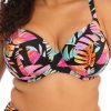 Badetoj Elomi | Elomi Swim Tropical Falls Black Bikinioverdel Plunge F-N Kupa