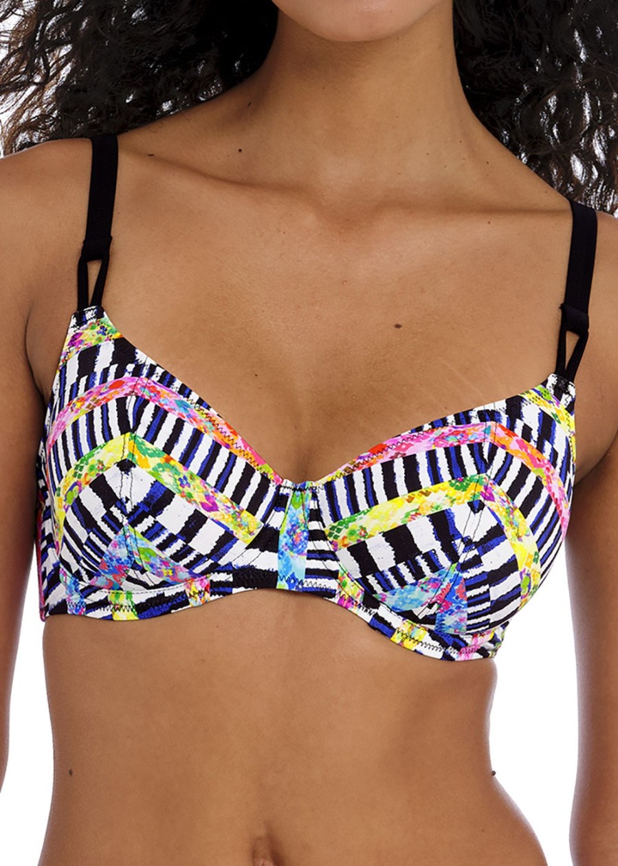 Badetoj Freya | Freya Swim Electro Rave Bikinioverdel Plunge D-L Kupa