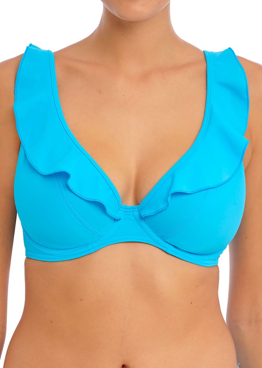 Badetoj Freya | Freya Swim Jewel Cove Plain Turquoise Bikinioverdel Hogt Apex D-M-Kupa