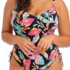 Badetoj Elomi | Elomi Swim Tropical Falls Black Bygelfri Baddrakt G-L Kupa