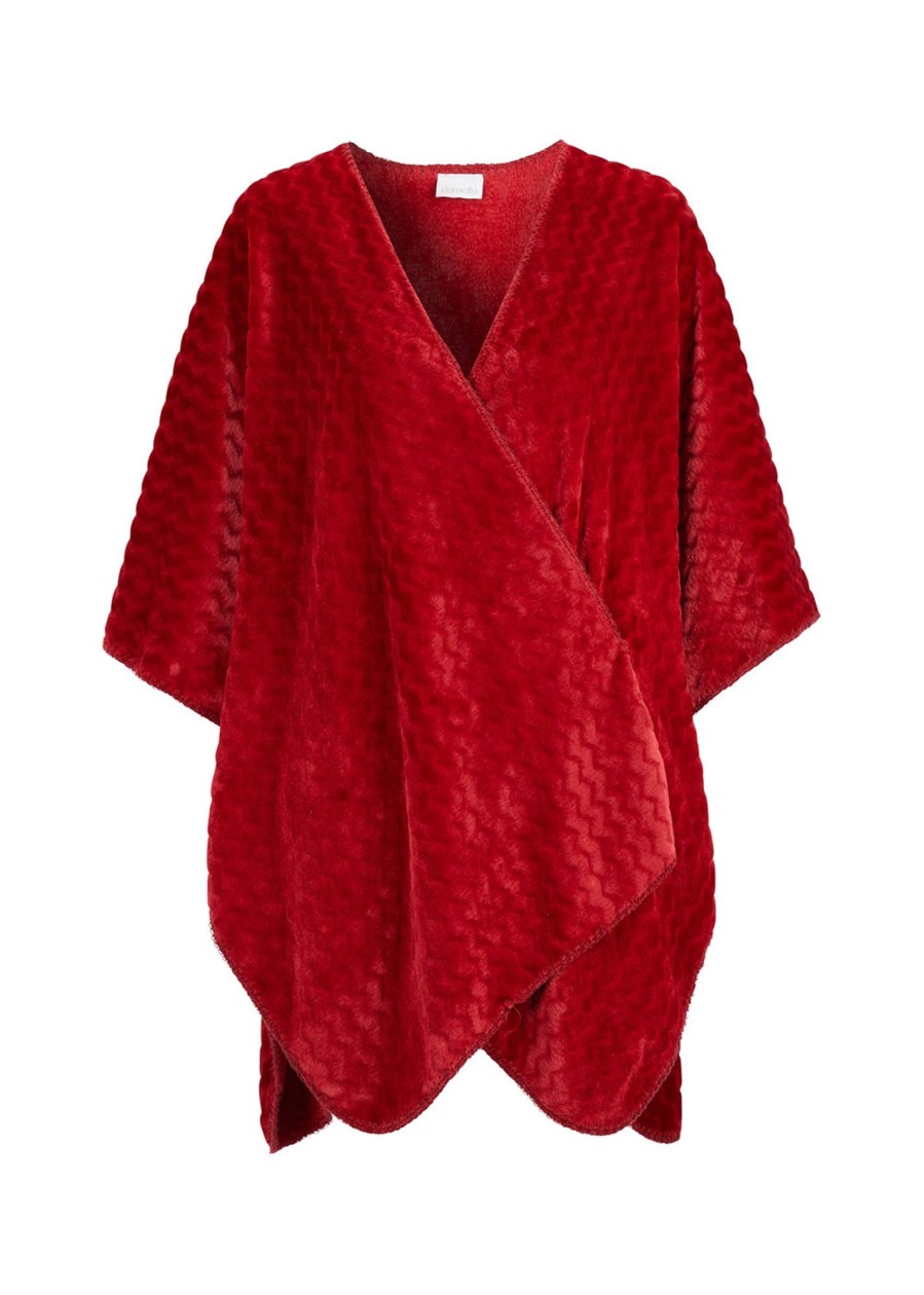 Toj Damella | Damella Poncho Ruby Red One Size