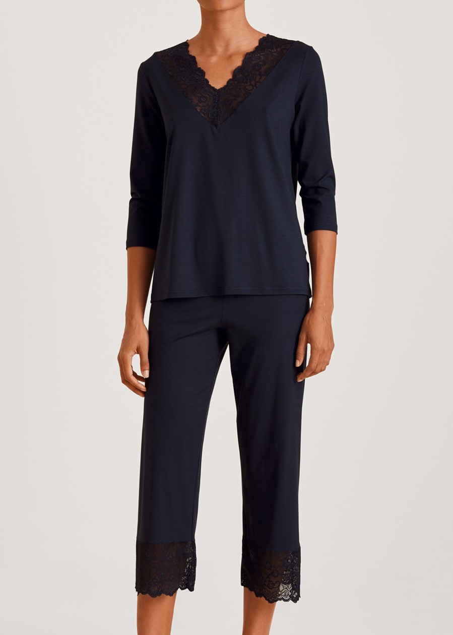 Nat Calida | Calida Elegant Dreams Dark Lapis Blue Pyjamas Xxs-L