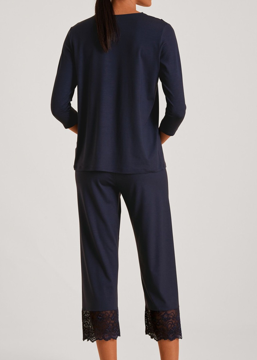 Nat Calida | Calida Elegant Dreams Dark Lapis Blue Pyjamas Xxs-L