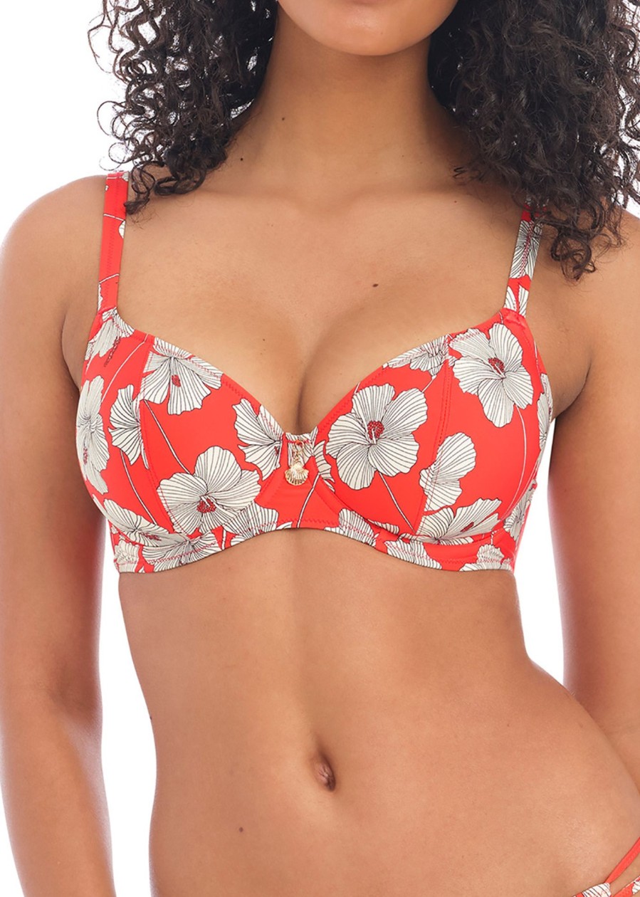 Badetoj Freya | Freya Swim Hibiscus Beach Bikinioverdel Plunge D-L Kupa Monstrad