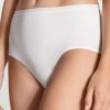 Underklader Calida | Calida Natural Comfort White Brieftrosa Med Hog Midja Xs-L