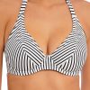 Badetoj Freya | Freya Swim Jewel Cove Stripe Black Bikinioverdel Halterneck C-K Kupa