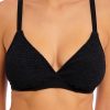 Badetoj Freya | Freya Swim Ibiza Waves Black Bikinioverdel Plunge D-I Kupa