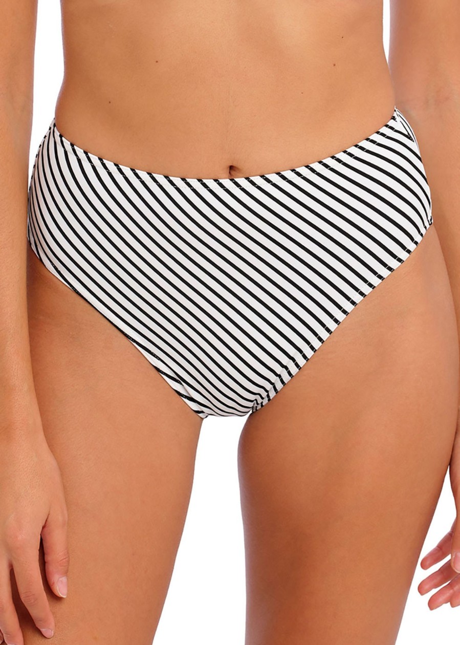 Badetoj Freya | Freya Swim Jewel Cove Stripe Black Bikiniunderdel Hog Midja Xs-Xxl