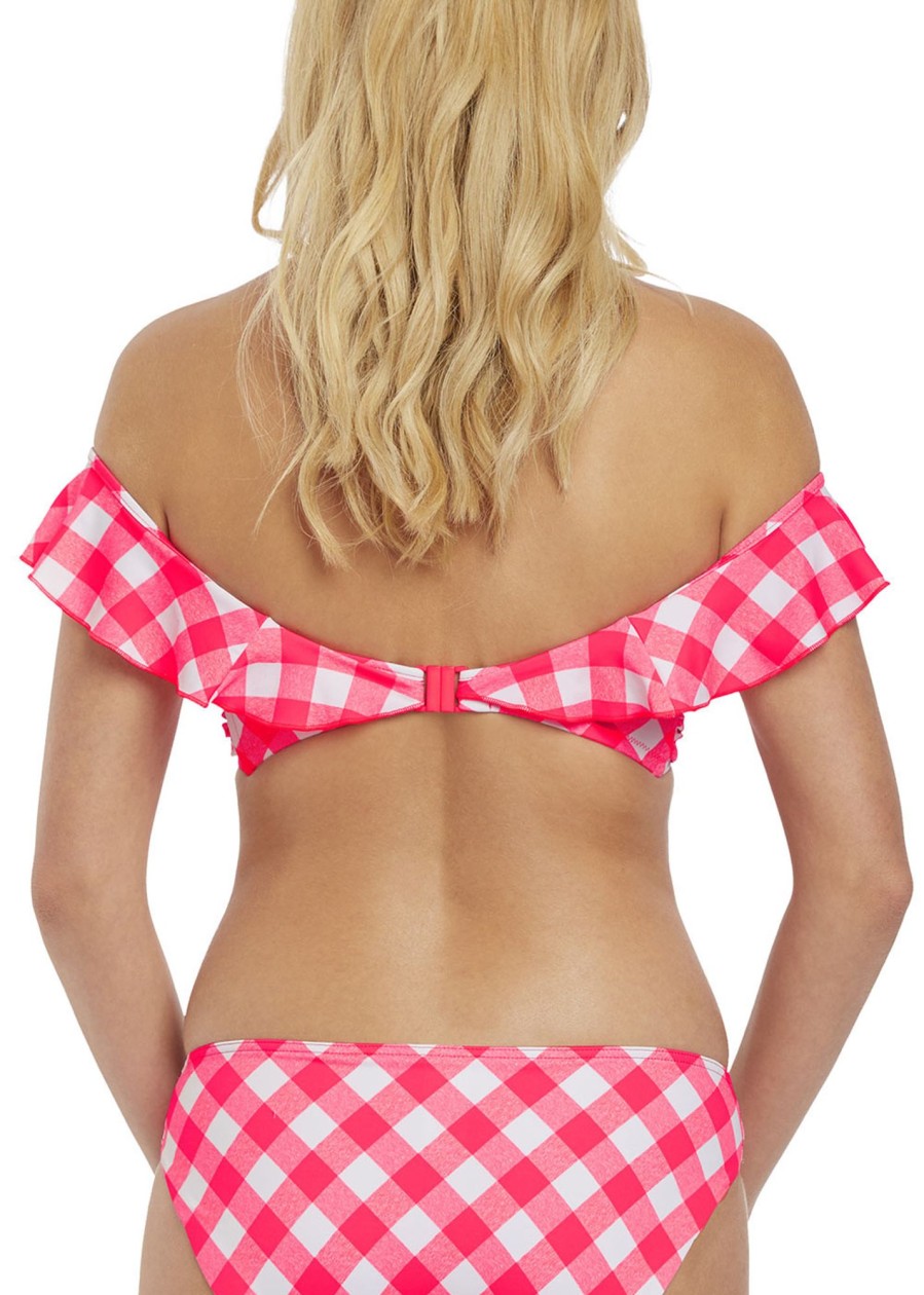 Badetoj Freya | Freya Swim Totally Check Bardot Bikinitopp C-I Kupa Rod