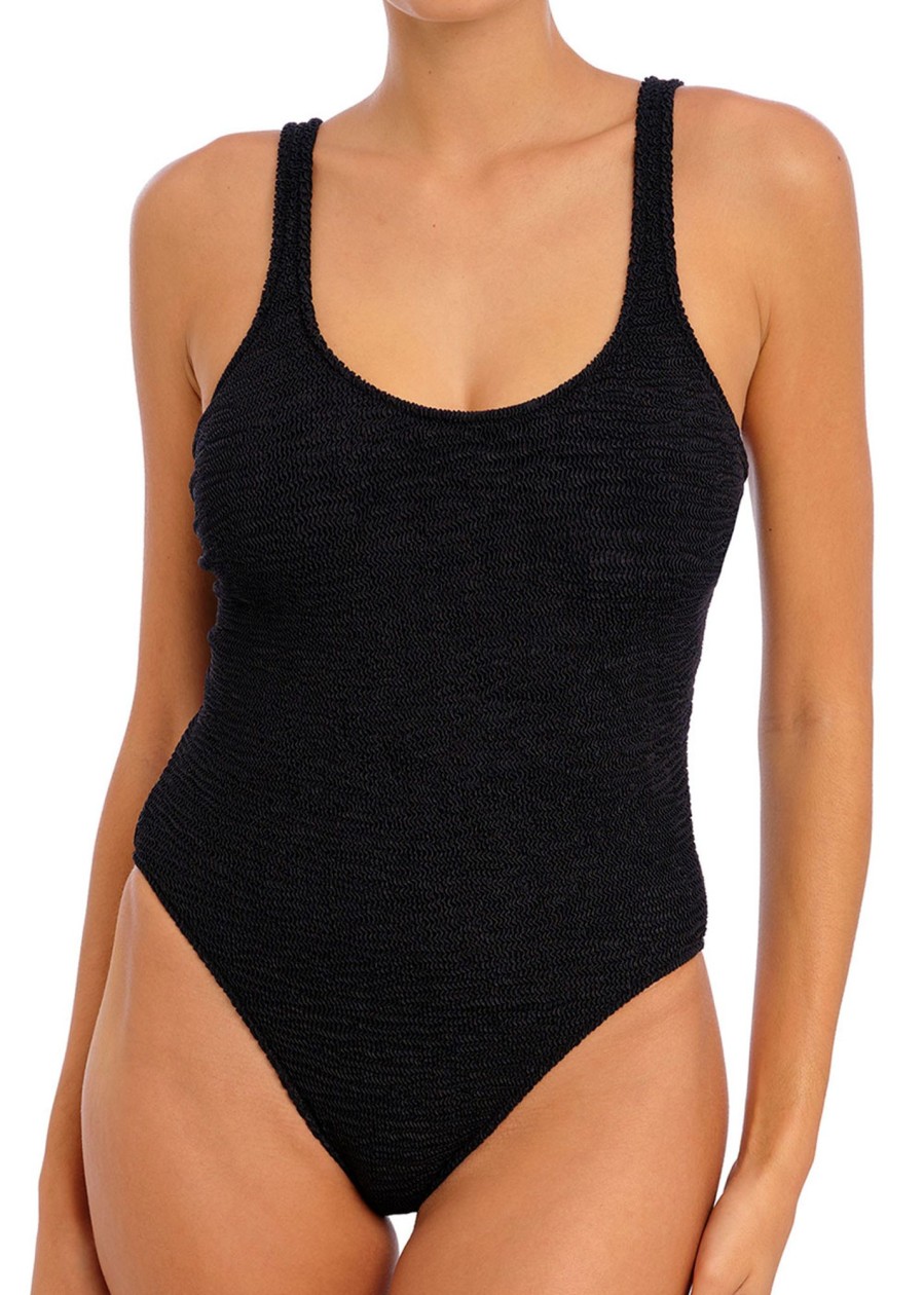 Badetoj Freya | Freya Swim Ibiza Waves Black Baddrakt D-I Kupa