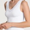 Toj Calida | Calida Natural Comfort Lace White Tank Top Xxs-L